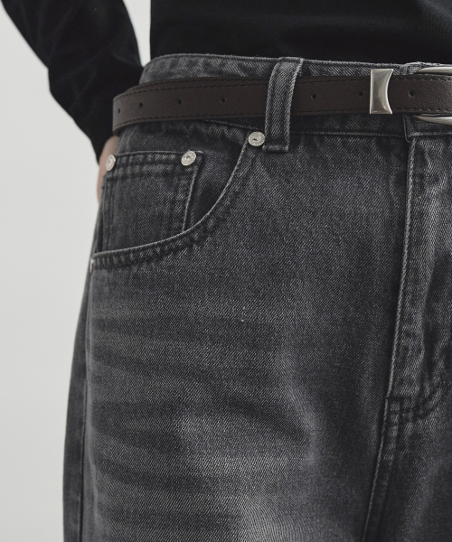 MONGDOL(モンドル)の「ウォッシングワイドデニムジーングレーMDPT060GRAY(デニムパンツ・レディース・その他・SMALL/MEDIUM/LARGE)」の4枚目の写真