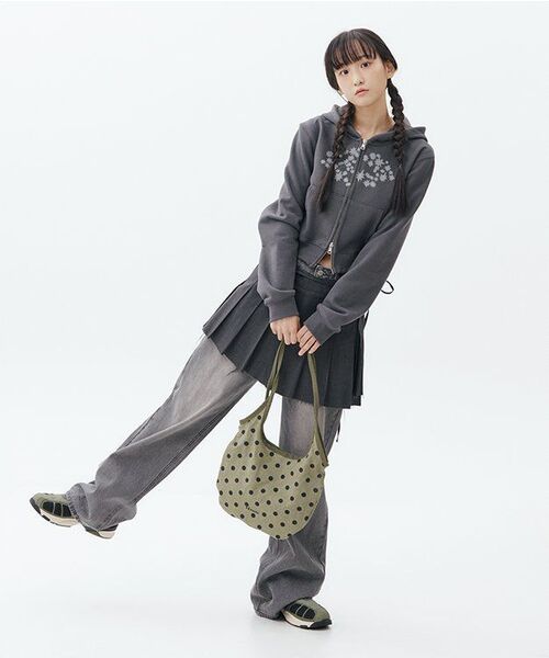 MONGDOL(モンドル)の「ウォッシングワイドデニムジーングレーMDPT060GRAY(デニムパンツ・レディース・その他・SMALL/MEDIUM/LARGE)」の14枚目の写真
