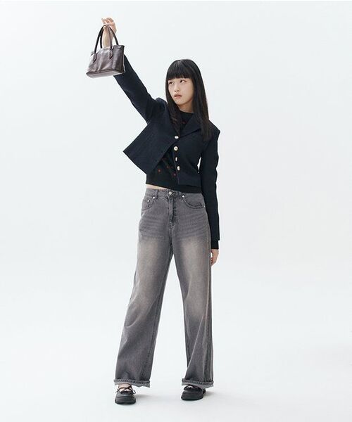 MONGDOL(モンドル)の「ウォッシングワイドデニムジーングレーMDPT060GRAY(デニムパンツ・レディース・その他・SMALL/MEDIUM/LARGE)」の15枚目の写真
