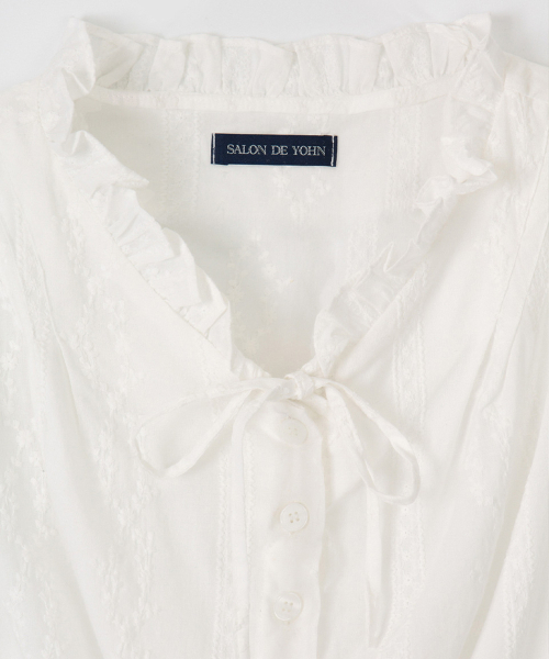 SALON DE YOHN（サロンドヨーン）の「Lace Puff Shoulder Blouse_ White（シャツ/ブラウス・レディース・その他・SMALL/MEDIUM）」の5枚目の写真