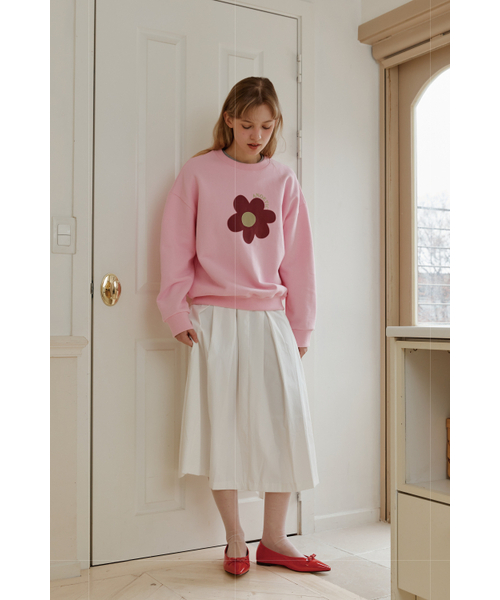 ANOETIC(アノエティック)の「ANC FLOWER SWEATSHIRT_PINK(スウェット・レディース・ピンク・FREE)」の3枚目の写真