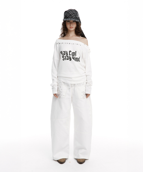 ROUGHNECK（ラフネック）の「バックフレアカーブパンツ ホワイト（その他パンツ・レディース・その他・SMALL/MEDIUM）」の2枚目の写真