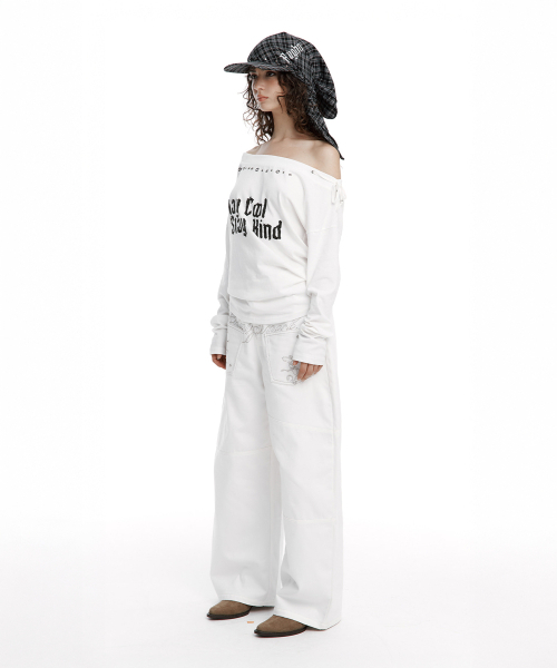 ROUGHNECK（ラフネック）の「バックフレアカーブパンツ ホワイト（その他パンツ・レディース・その他・SMALL/MEDIUM）」の3枚目の写真