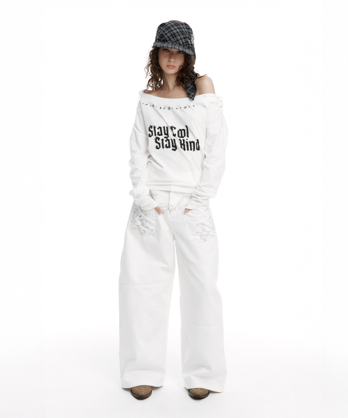ROUGHNECK（ラフネック）の「バックフレアカーブパンツ ホワイト（その他パンツ・レディース・その他・SMALL/MEDIUM）」の6枚目の写真