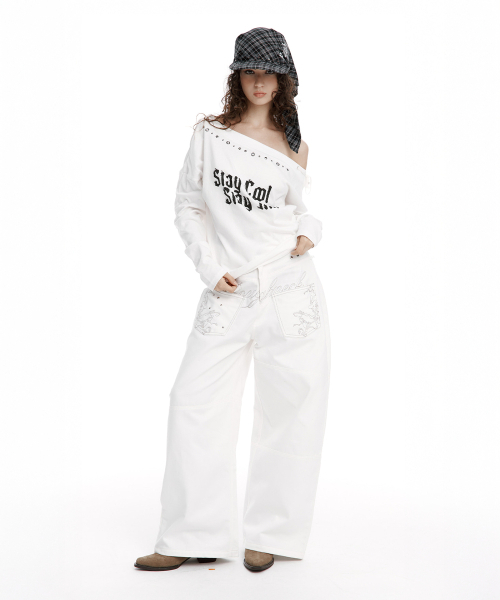 ROUGHNECK（ラフネック）の「バックフレアカーブパンツ ホワイト（その他パンツ・レディース・その他・SMALL/MEDIUM）」の7枚目の写真