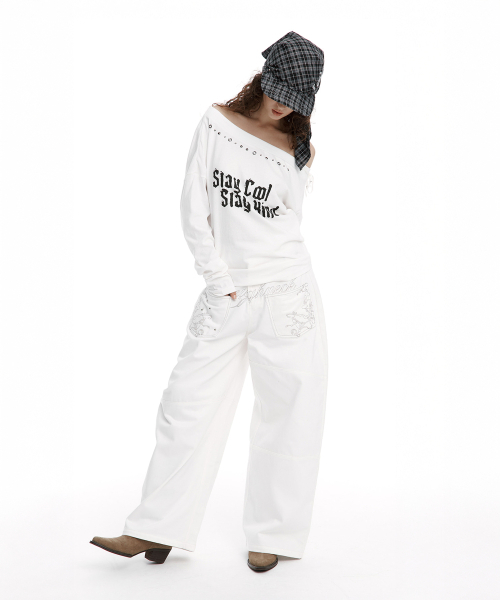 ROUGHNECK（ラフネック）の「バックフレアカーブパンツ ホワイト（その他パンツ・レディース・その他・SMALL/MEDIUM）」の8枚目の写真