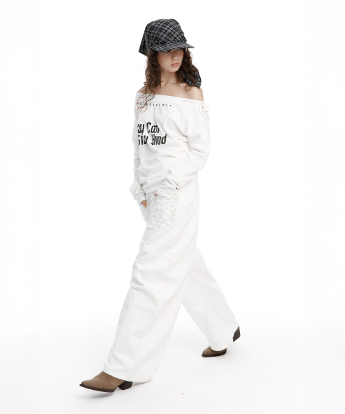 ROUGHNECK（ラフネック）の「バックフレアカーブパンツ ホワイト（その他パンツ・レディース・その他・SMALL/MEDIUM）」の9枚目の写真