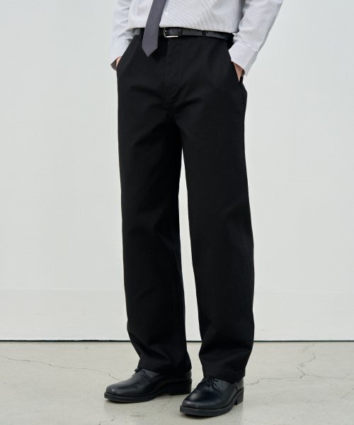 DRAW FIT（ドローフィット）の「ウォッシュドオフィサーチノパンツ[ブラック]（その他パンツ・メンズ・その他・X-LARGE/LARGE/MEDIUM）」の2枚目の写真