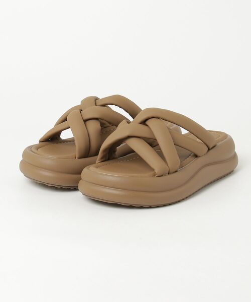 Per sist ence(パーシエンス)の「クロスラインサンダル(サンダル・レディース・ブラウン/ブラック/アイボリー・LARGE/MEDIUM)」の6枚目の写真