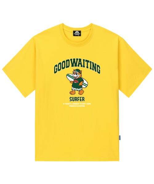 TRIPSHION(トリップション)の「グリーンサファーベアグラフィックTシャツ - イエロー(Tシャツ/カットソー・メンズ・その他・LARGE/MEDIUM/X-LARGE)」の1枚目の写真