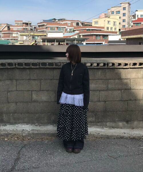 LO AXUAL（ロ・アクシュアル）の「DOT CHIFFON FLARE SKIRT_BLACK（スカート・レディース・その他・FREE）」の10枚目の写真