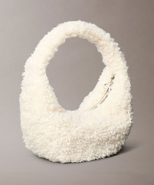 Calvin Klein（カルバン・クライン）の「バッグ - CKボアジップスモールワンハンドルバッグ（ハンドバッグ・レディース・オフホワイト・FREE）」の3枚目の写真