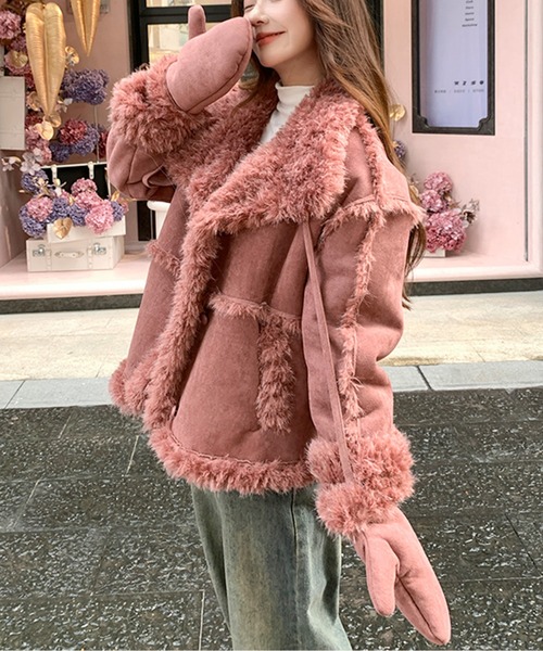 ムートンコート（ピンク系）一覧 - WEAR