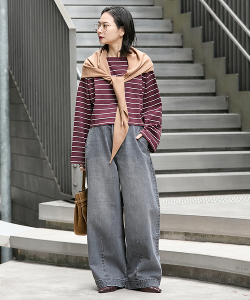 JOURNAL STANDARD（ジャーナルスタンダード）の「11.7ozバレルタックデニム（デニムパンツ・レディース・チャコールグレー/ブルー系その他・38/36）」の3枚目の写真
