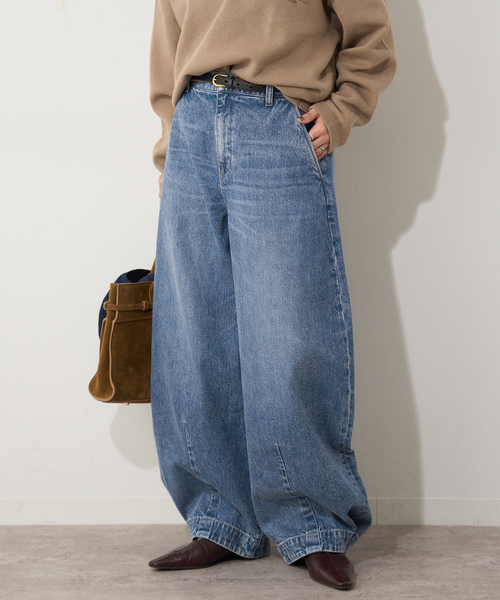 JOURNAL STANDARD（ジャーナルスタンダード）の「11.7ozバレルタックデニム（デニムパンツ・レディース・チャコールグレー/ブルー系その他・38/36）」の19枚目の写真
