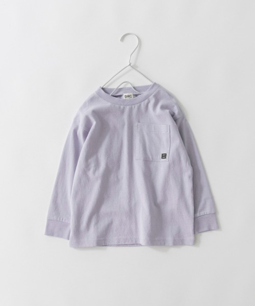 DRC branshes(ディーアールシーブランシェス)の「【WEB限定/DRC】ポケット長袖Tシャツ(Tシャツ/カットソー・キッズ・オフホワイト/その他4/ブルーグレー/ブラック/ラベンダー/その他2/その他1/その他3・100/110/120/140/130/150/160)」の4枚目の写真