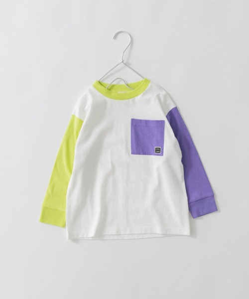 DRC branshes(ディーアールシーブランシェス)の「【WEB限定/DRC】ポケット長袖Tシャツ(Tシャツ/カットソー・キッズ・オフホワイト/その他4/ブルーグレー/ブラック/ラベンダー/その他2/その他1/その他3・100/110/120/140/130/150/160)」の8枚目の写真