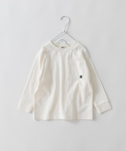 DRC branshes(ディーアールシーブランシェス)の「【WEB限定/DRC】ポケット長袖Tシャツ(Tシャツ/カットソー・キッズ・オフホワイト/その他4/ブルーグレー/ブラック/ラベンダー/その他2/その他1/その他3・100/110/120/140/130/150/160)」の2枚目の写真