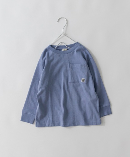 DRC branshes(ディーアールシーブランシェス)の「【WEB限定/DRC】ポケット長袖Tシャツ(Tシャツ/カットソー・キッズ・オフホワイト/その他4/ブルーグレー/ブラック/ラベンダー/その他2/その他1/その他3・100/110/120/140/130/150/160)」の3枚目の写真