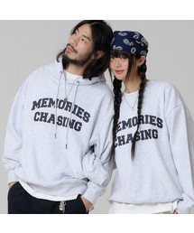 BUBBLPIECE（バブルピース）の「メモリーズアートワークソリッドフードパーカー_ホワイトメランジ（パーカー）」