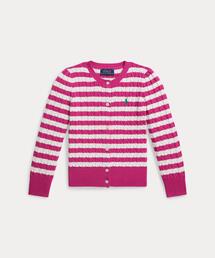 POLO RALPH LAUREN CHILDRENSWEAR（ポロ ラルフ ローレン チルドレンズウェア）の「ストライプド ミニケーブル コットン カーディガン（カーディガン/ボレロ）」
