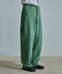 CAPENTER SIDE TUCK PANTS (APPLE GREEN)