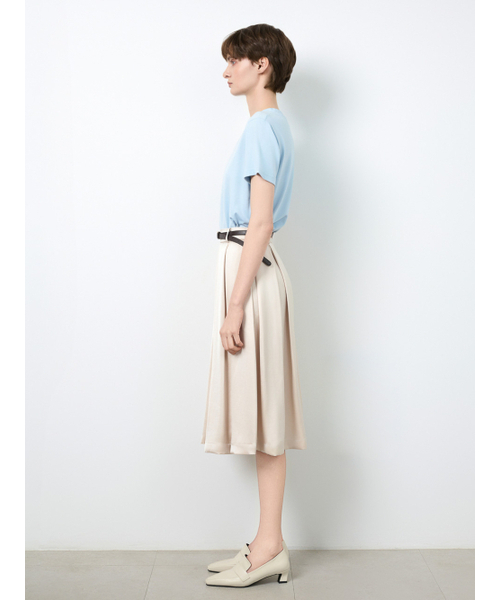 LEAUET(ルエ)の「Belle Beige Pleated Midi Skirt (Belt Set)(スカート・レディース・その他・SMALL/MEDIUM)」の3枚目の写真