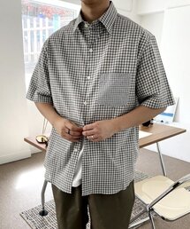 YOUNEEDGARMENTS（ユーニーズガーメンツ）の「French Gingham Washed Half Shirt (Gingham Gray)（シャツ/ブラウス）」