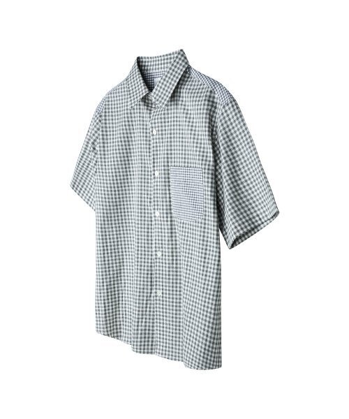 YOUNEEDGARMENTS(ユーニーズガーメンツ)の「フレンチギンガムウォッシュドハーフシャツ(ギンガムグレー)(シャツ/ブラウス・メンズ・その他・40/38)」の2枚目の写真