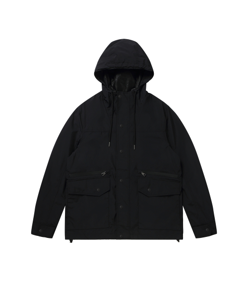 SOLEW(ソル)の「アノラックフードウィンドブレーカー_ブラック(ナイロンジャケット・メンズ・その他・SMALL/MEDIUM/LARGE/X-LARGE)」の1枚目の写真