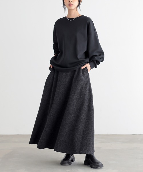 セール】あたたか起毛フレアスカート【サスティナブル】（スカート
