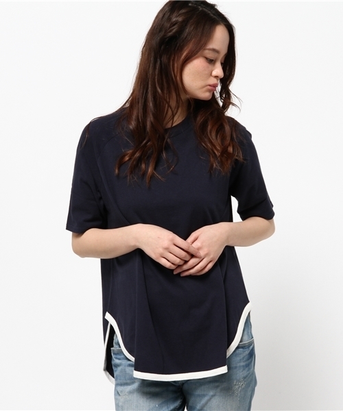 BEAMS BOY（ビームスボーイ）の「【FUDGE5月号掲載】BEAMS BOY / 天竺 ラグラン 5分袖（Tシャツ/カットソー・レディース・ホワイト/グレー/ネイビー・ONE SIZE）」の17枚目の写真