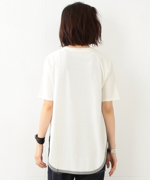 BEAMS BOY（ビームスボーイ）の「【FUDGE5月号掲載】BEAMS BOY / 天竺 ラグラン 5分袖（Tシャツ/カットソー・レディース・ホワイト/グレー/ネイビー・ONE SIZE）」の11枚目の写真