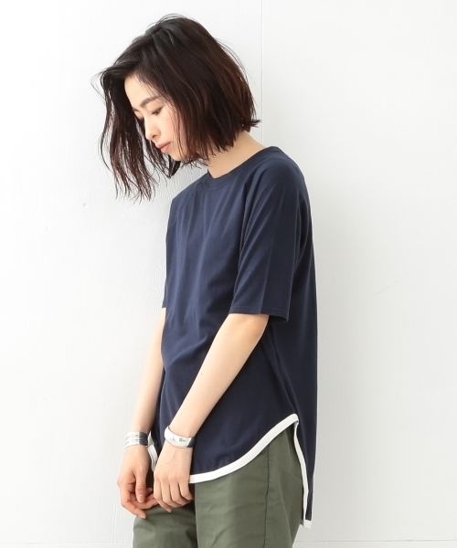 BEAMS BOY（ビームスボーイ）の「【FUDGE5月号掲載】BEAMS BOY / 天竺 ラグラン 5分袖（Tシャツ/カットソー・レディース・ホワイト/グレー/ネイビー・ONE SIZE）」の5枚目の写真