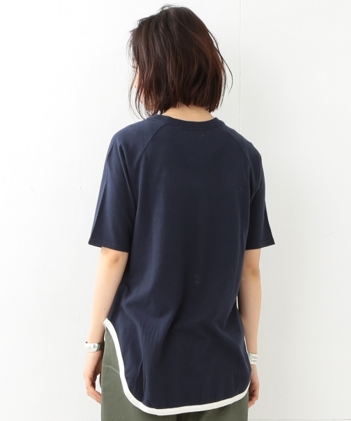 BEAMS BOY（ビームスボーイ）の「【FUDGE5月号掲載】BEAMS BOY / 天竺 ラグラン 5分袖（Tシャツ/カットソー・レディース・ホワイト/グレー/ネイビー・ONE SIZE）」の6枚目の写真