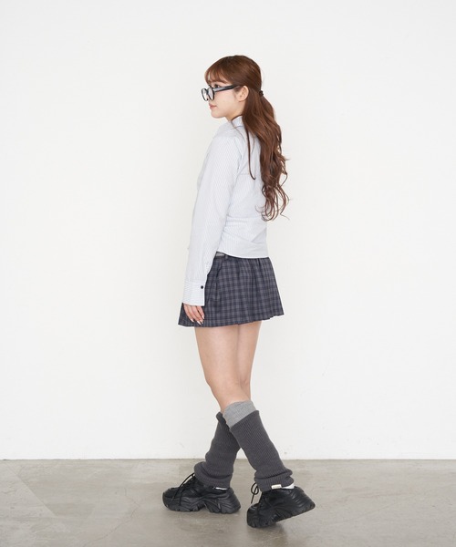 RAY CASSIN(レイカズン)の「レイヤードベルト付プリーツミニスカート(スカート・レディース・ブルー系その他2/ベージュ/ネイビー・FREE)」の14枚目の写真