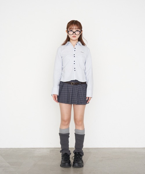 RAY CASSIN(レイカズン)の「レイヤードベルト付プリーツミニスカート(スカート・レディース・ブルー系その他2/ベージュ/ネイビー・FREE)」の13枚目の写真