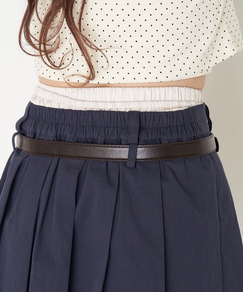 RAY CASSIN(レイカズン)の「レイヤードベルト付プリーツミニスカート(スカート・レディース・ブルー系その他2/ベージュ/ネイビー・FREE)」の19枚目の写真