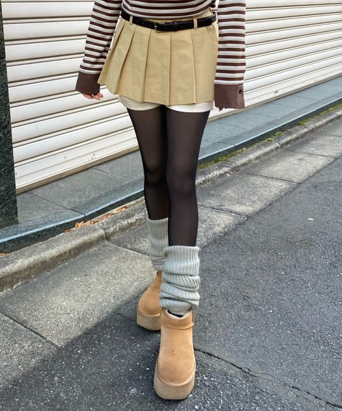 RAY CASSIN(レイカズン)の「レイヤードベルト付プリーツミニスカート(スカート・レディース・ブルー系その他2/ベージュ/ネイビー・FREE)」の22枚目の写真