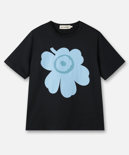 marimekko（マリメッコ）の「【ASIA　EXCLUSIVE】《kioski》Ae Erna Unikko / t-shirt（Tシャツ/カットソー・レディース・ブラック×ブルー・MEDIUM/SMALL/X-SMALL/X-LARGE/LARGE）」の5枚目の写真
