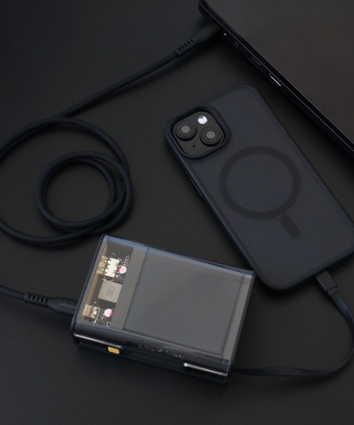 C520(シーゴーニーゼロ)の「〈C520/シーゴーニーゼロ〉 準固体モバイルバッテリー 20,000mAh(スマホグッズ・メンズ・ブラック・ONE SIZE)」の2枚目の写真