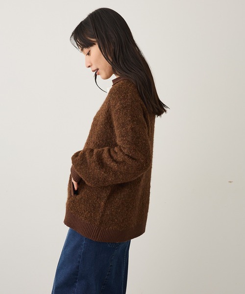 CRAFT STANDARD BOUTIQUE(クラフトスタンダードブティック)の「配色Vネックニットプルオーバー(ニット/セーター・レディース・チャコールグレー/パープル/ブラウン・FREE)」の19枚目の写真