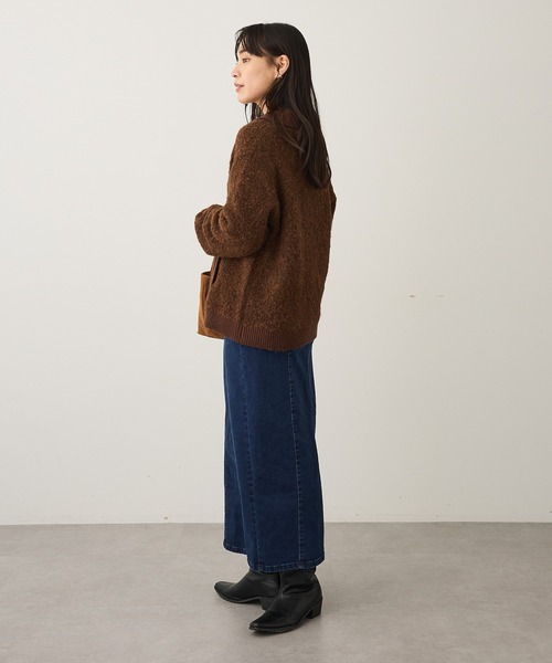 CRAFT STANDARD BOUTIQUE(クラフトスタンダードブティック)の「配色Vネックニットプルオーバー(ニット/セーター・レディース・チャコールグレー/パープル/ブラウン・FREE)」の13枚目の写真