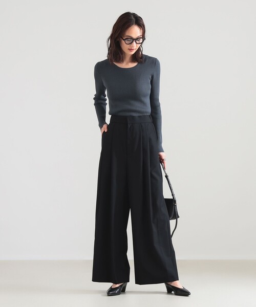 Demi-Luxe BEAMS（デミルクス ビームス）の「14ゲージ ベーシック リブニット（ニット/セーター・レディース・ホワイト系その他6/イエロー系その他2/チャコールグレー・ONE SIZE）」の11枚目の写真