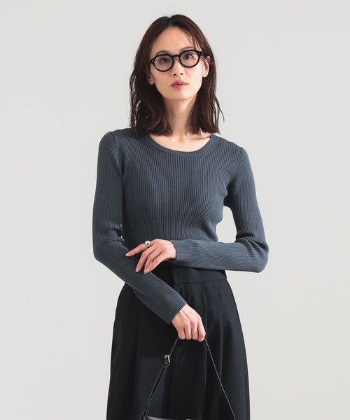 Demi-Luxe BEAMS（デミルクス ビームス）の「14ゲージ ベーシック リブニット（ニット/セーター・レディース・ホワイト系その他6/イエロー系その他2/チャコールグレー・ONE SIZE）」の12枚目の写真