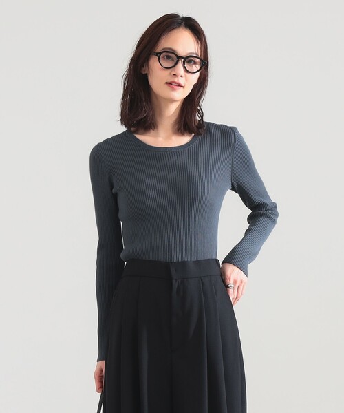 Demi-Luxe BEAMS（デミルクス ビームス）の「14ゲージ ベーシック リブニット（ニット/セーター・レディース・ホワイト系その他6/イエロー系その他2/チャコールグレー・ONE SIZE）」の13枚目の写真