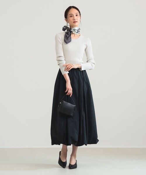 Demi-Luxe BEAMS（デミルクス ビームス）の「14ゲージ ベーシック リブニット（ニット/セーター・レディース・ホワイト系その他6/イエロー系その他2/チャコールグレー・ONE SIZE）」の14枚目の写真