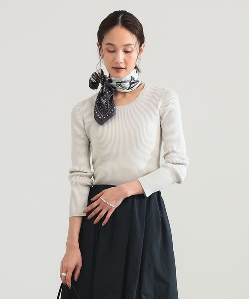 Demi-Luxe BEAMS（デミルクス ビームス）の「14ゲージ ベーシック リブニット（ニット/セーター・レディース・ホワイト系その他6/イエロー系その他2/チャコールグレー・ONE SIZE）」の18枚目の写真