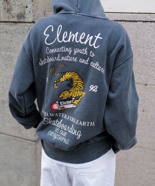 ELEMENT(エレメント)の「ELEMENT メンズ TIGER HOOD パーカー 【2026年春夏モデル】(パーカー・メンズ・ブラック系その他/ブラック/ホワイト・MEDIUM/X-LARGE/LARGE)」の3枚目の写真