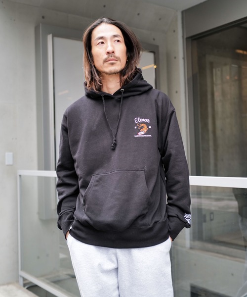 ELEMENT（エレメント）の「ELEMENT メンズ TIGER HOOD パーカー 【2026年春夏モデル】（パーカー・メンズ・ブラック系その他/ブラック/ホワイト・MEDIUM/X-LARGE/LARGE）」の19枚目の写真
